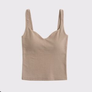 Abercrombie & Fitch Bra-Free Seamless Sweetheart Tank-Brown